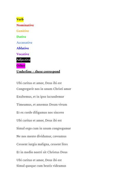 Ubi caritas English translation DOC .
